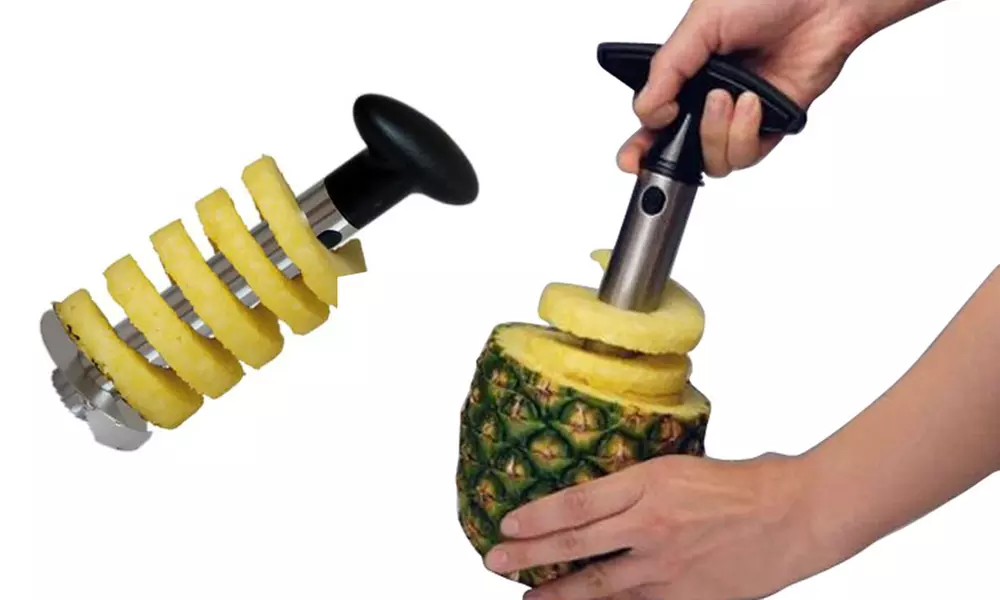 Stainless Steel Pineapple Slicer, Swirler, and Corer - Primary Image