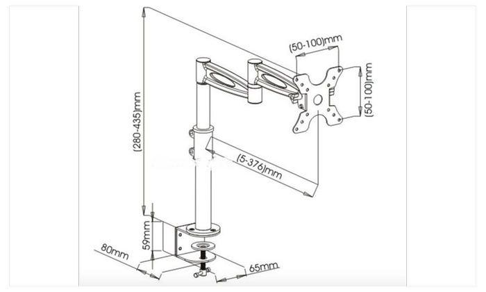 3 Way Computer Monitor Desk Mount Swing Arm Adjustable Groupon