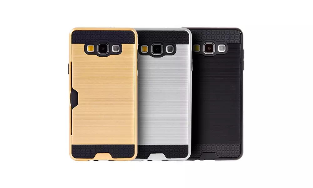 Samsung Galaxy A7 Hybrid Card To Go Case Black TPU With Silk Back Pl - Primary Image
