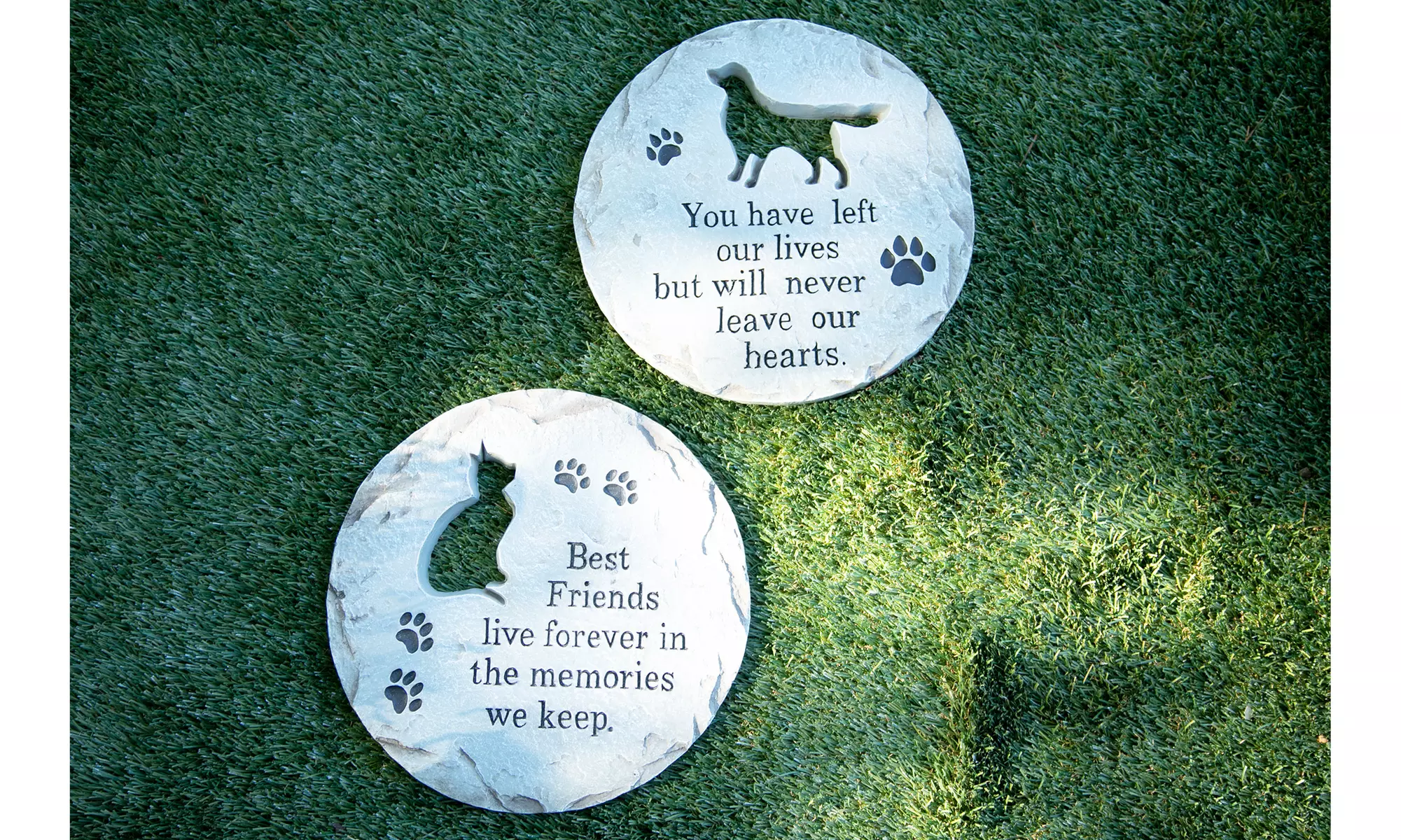 Exhart Pet Memorial Resin Garden Stepping Stone Marker, 12 Inches - Primary Image