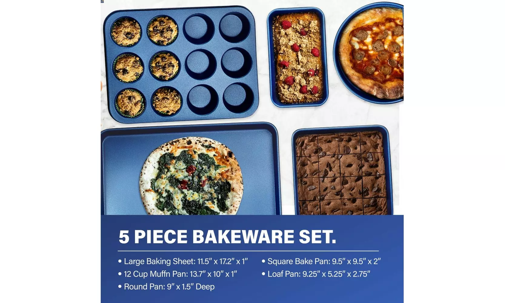 Granitestone 20-Piece Non-Stick Diamond Infused Cookware and Bakeware Set