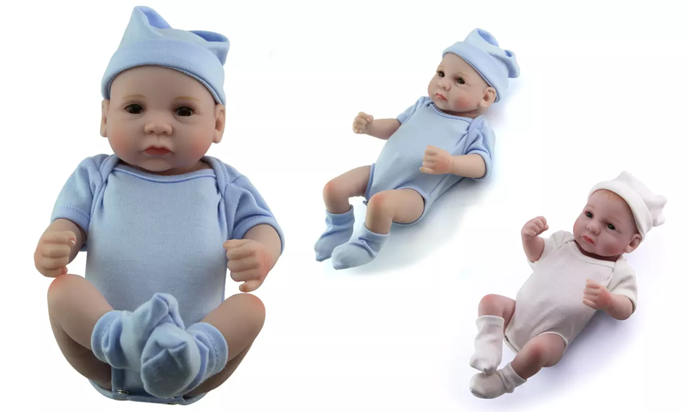 11 inch Real Looking Newborn Baby Vinyl Silicone Realistic Reborn Doll - Primary Image