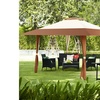Image 4: Costway 13'x13' Folding Gazebo Canopy Shelter Awning Tent Patio Garden Outdoor 