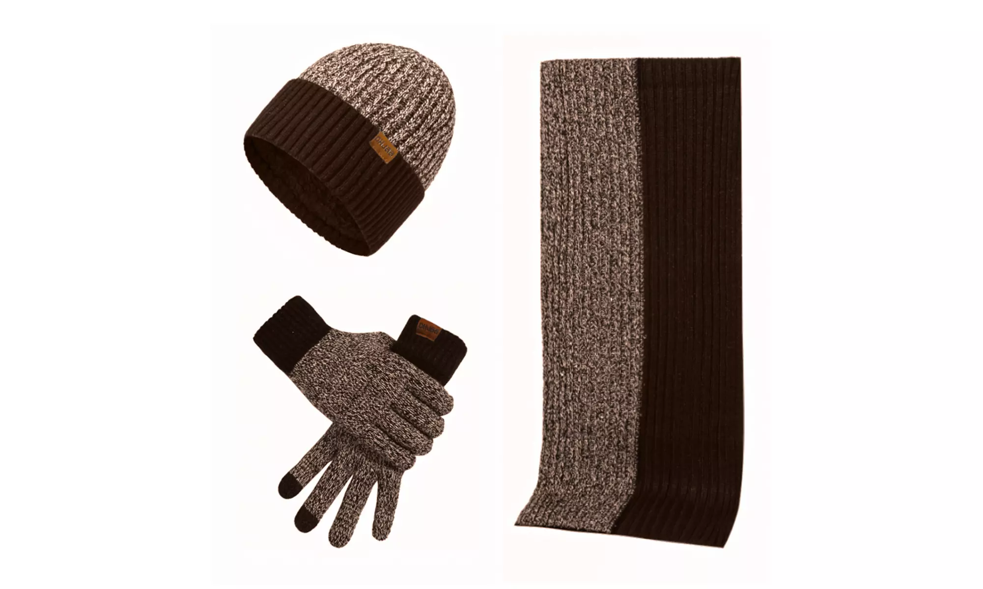 Winter Hats Scarf and Beanie Hat Themal Gloves Set for Men Women Gifts