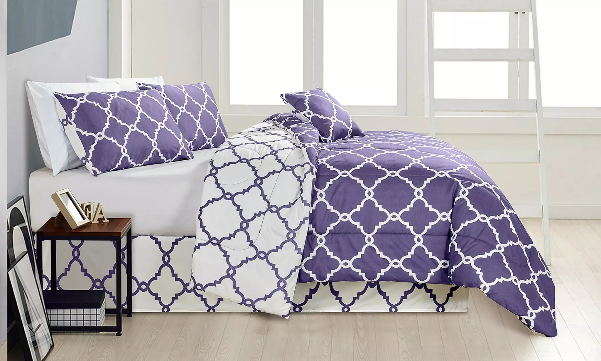 Lux Decor 5 Piece Premium Down Alternative Reversible All Season Comforter Set