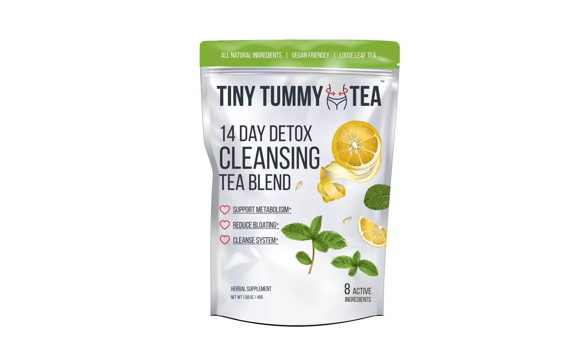 Tiny Tummy Tea Detox Cleansing Tea Blend (1- 2- 3- or 4- Pack)