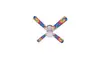 42FAN-KIDS-TD New PSYCHEDELIC TYE DYE FUNKY TIE Ceiling Fan 42"