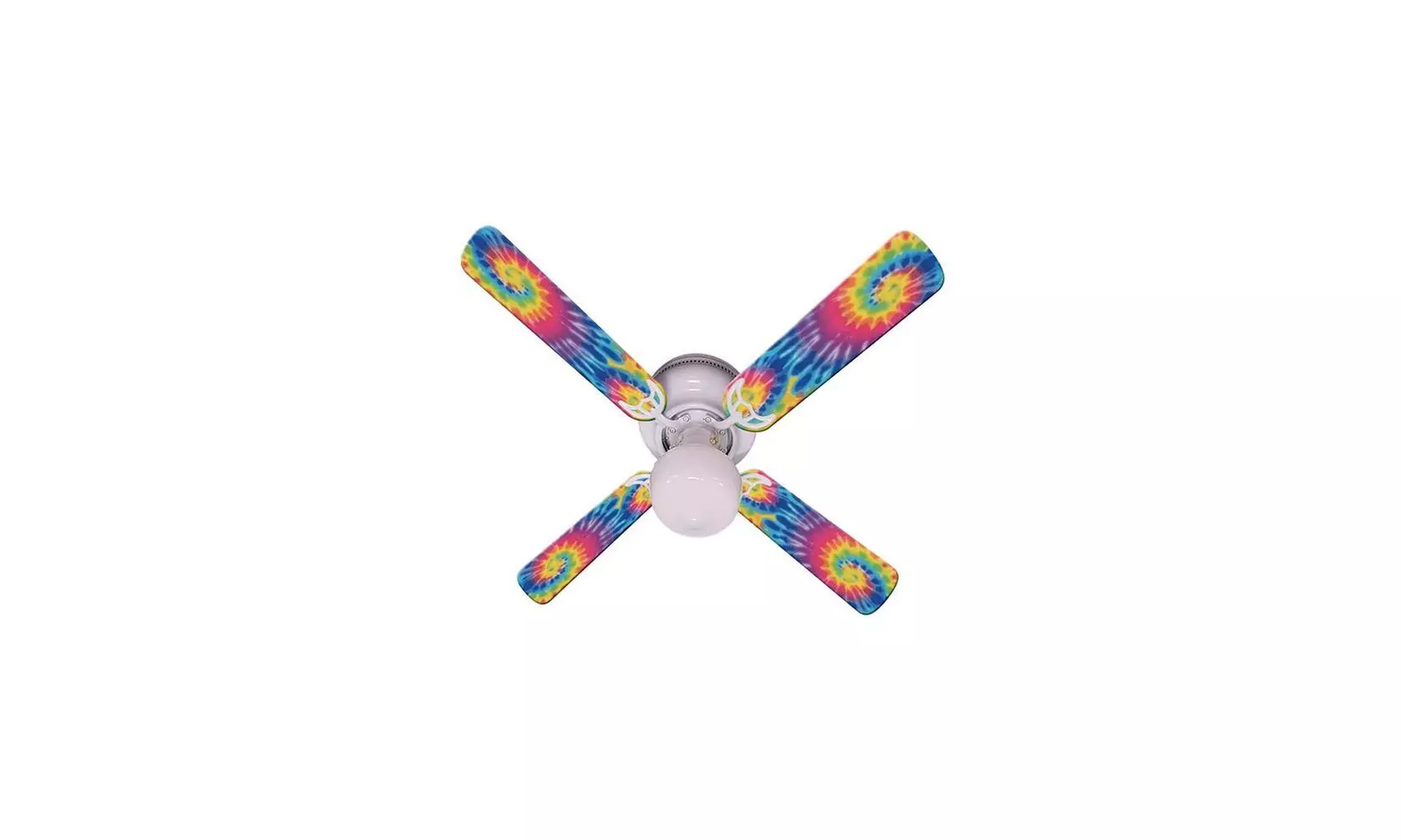 42FAN-KIDS-TD New PSYCHEDELIC TYE DYE FUNKY TIE Ceiling Fan 42" - Primary Image
