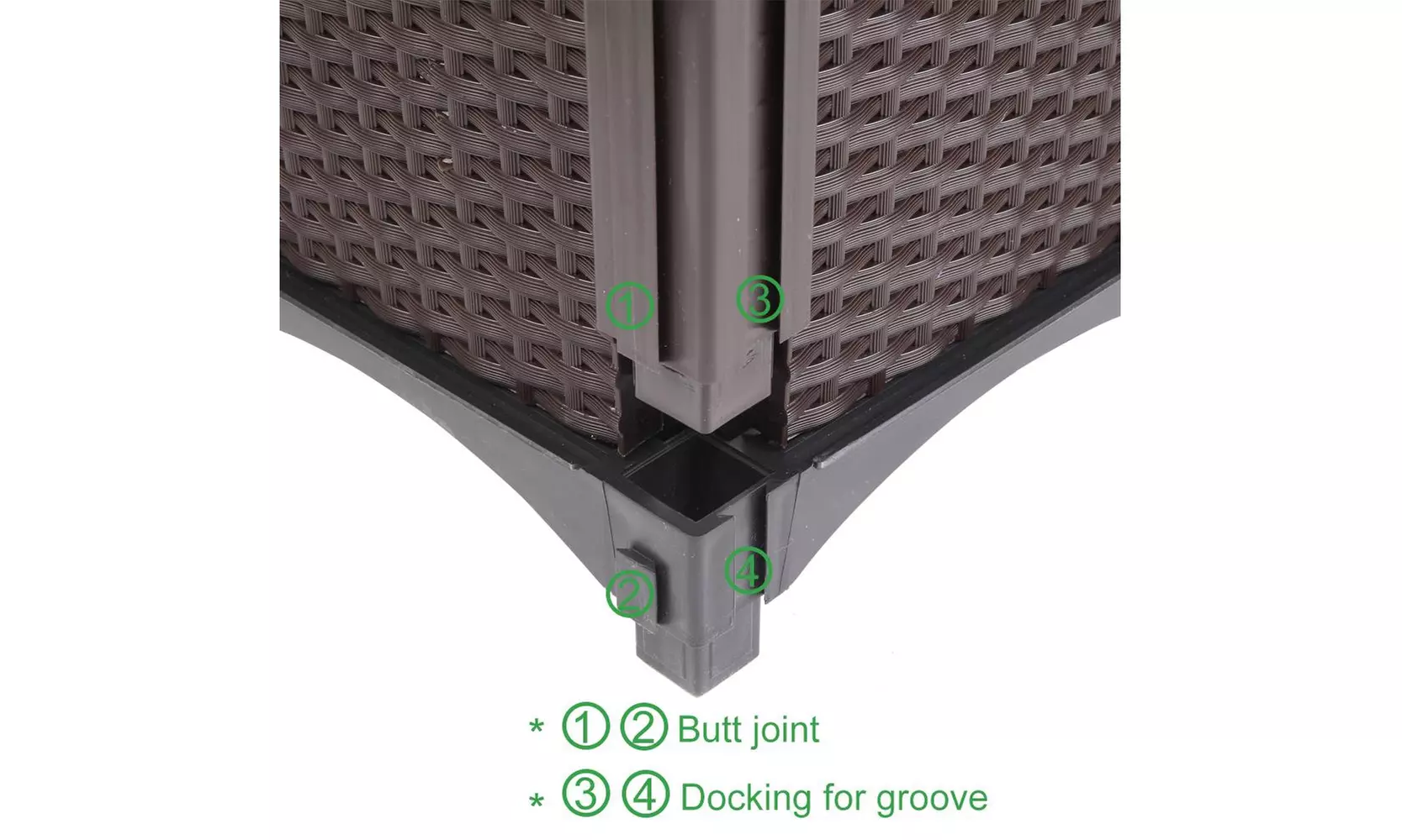 6Pcs Free Planting Boxes for Garden, Splicing Injection Planting Box Brown - Second Medium