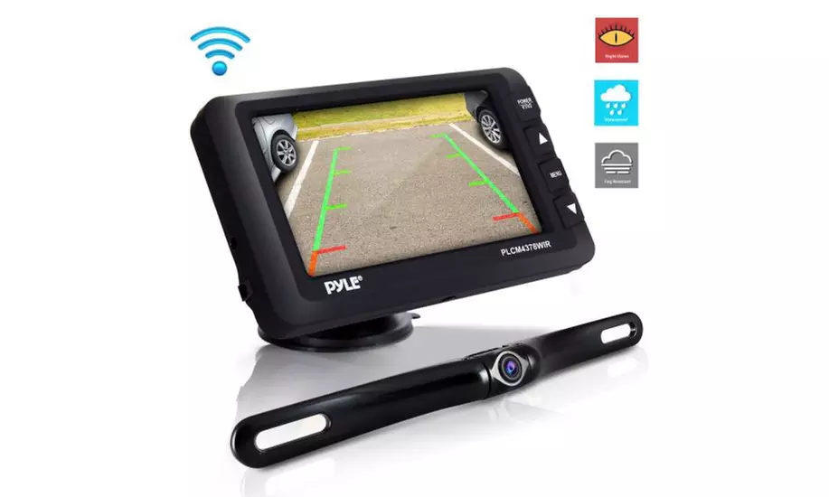 Pyle Wireless Rear View Backup Camera & Monitor Kit with Tilt-Adjustable Cam - Primary Image