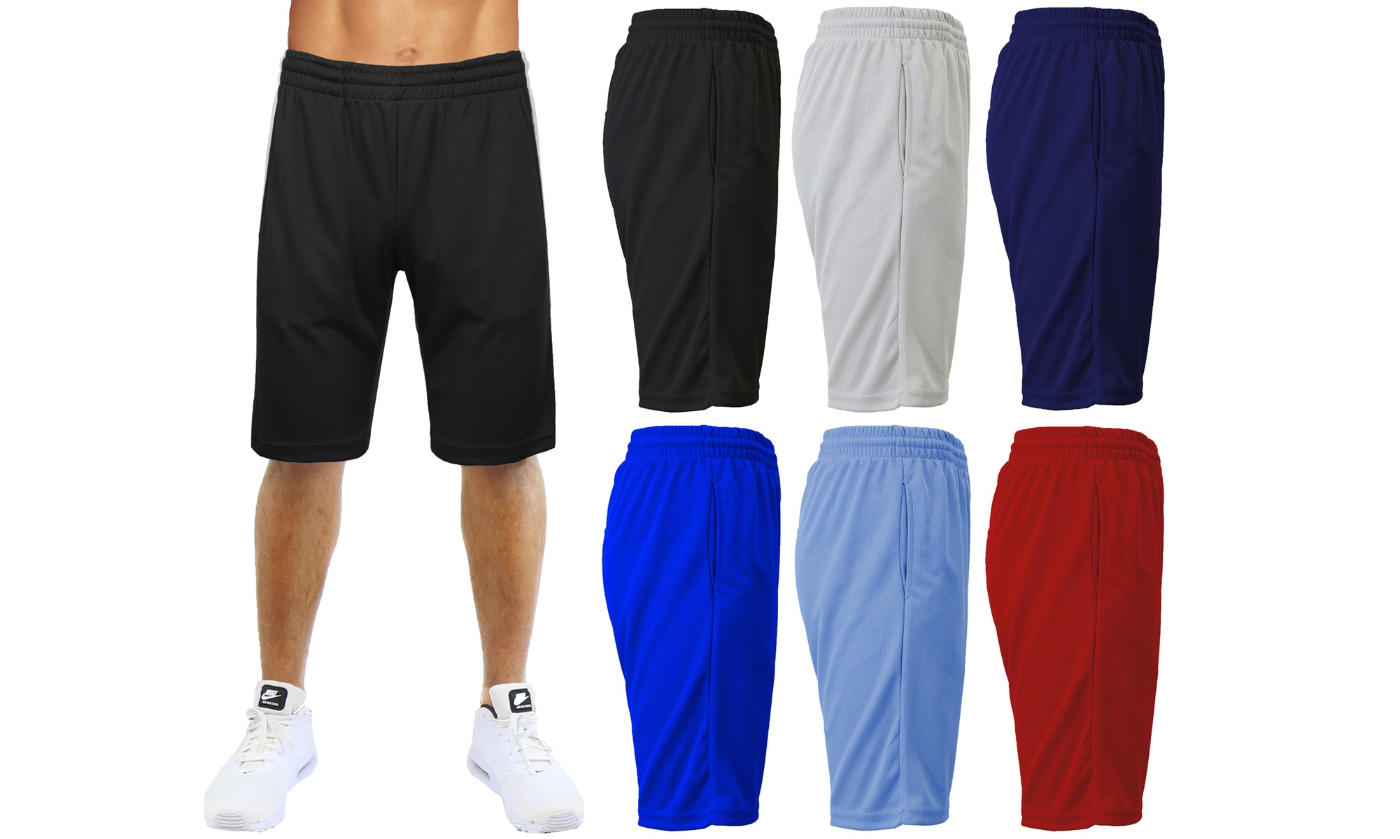 Men's Moisture Wicking Performance Mesh Shorts (Sizes, S-5XL)