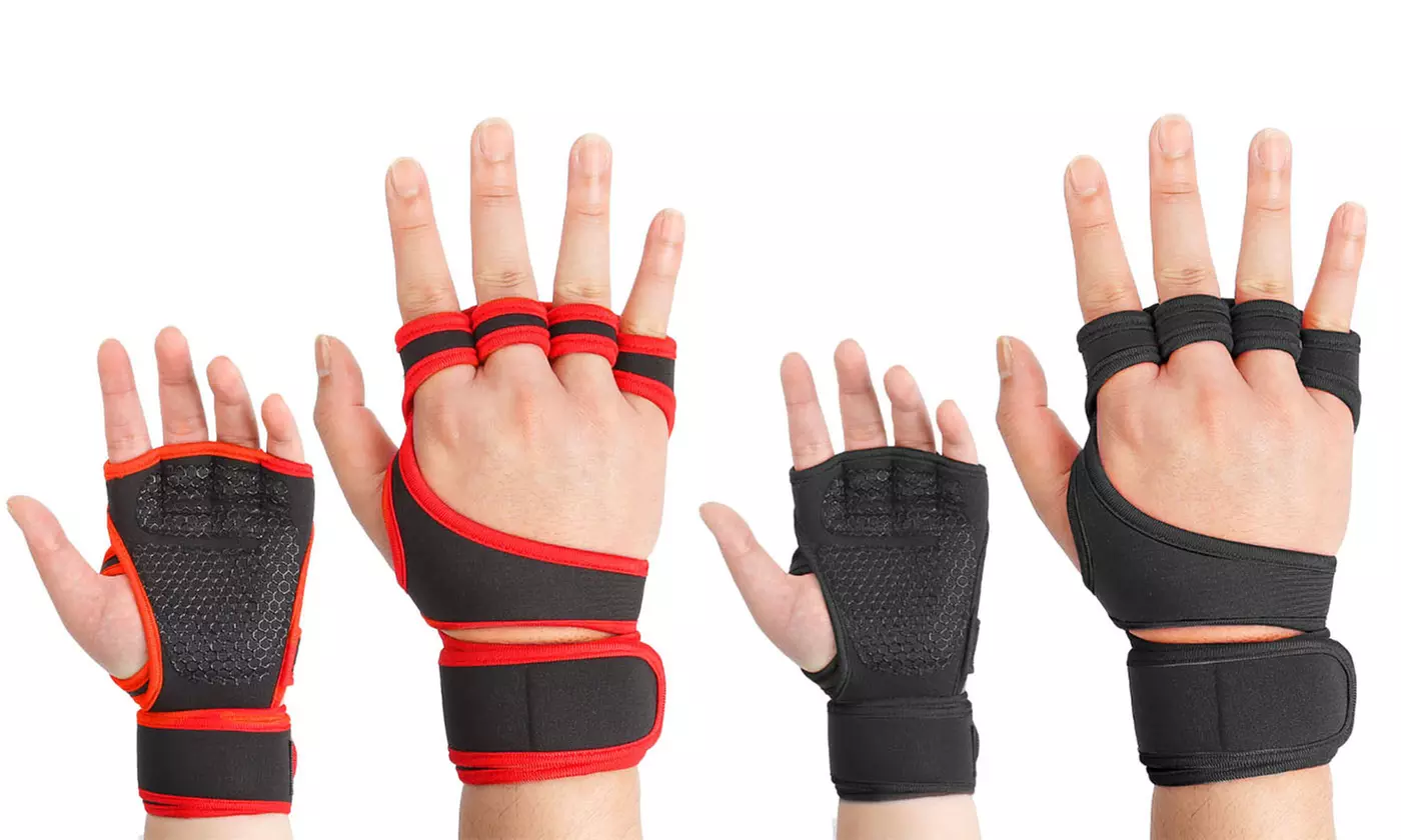Gym Cross Training Weight Lifting Workout Gloves with Built-in Wrist Wraps