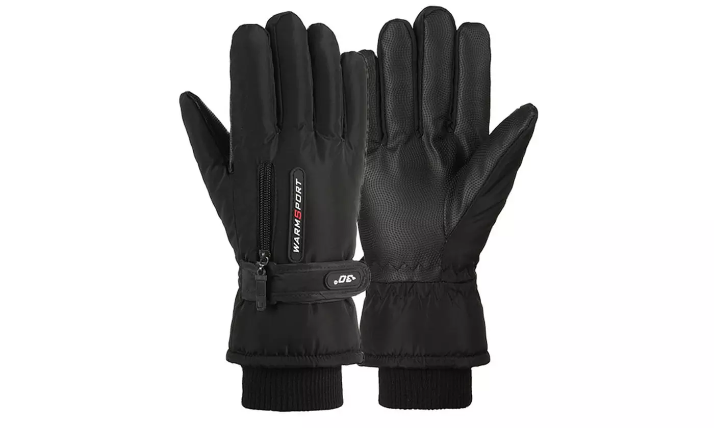Unisex Waterproof Windproof Touchscreen Ski Gloves with Pocket for Snowboard