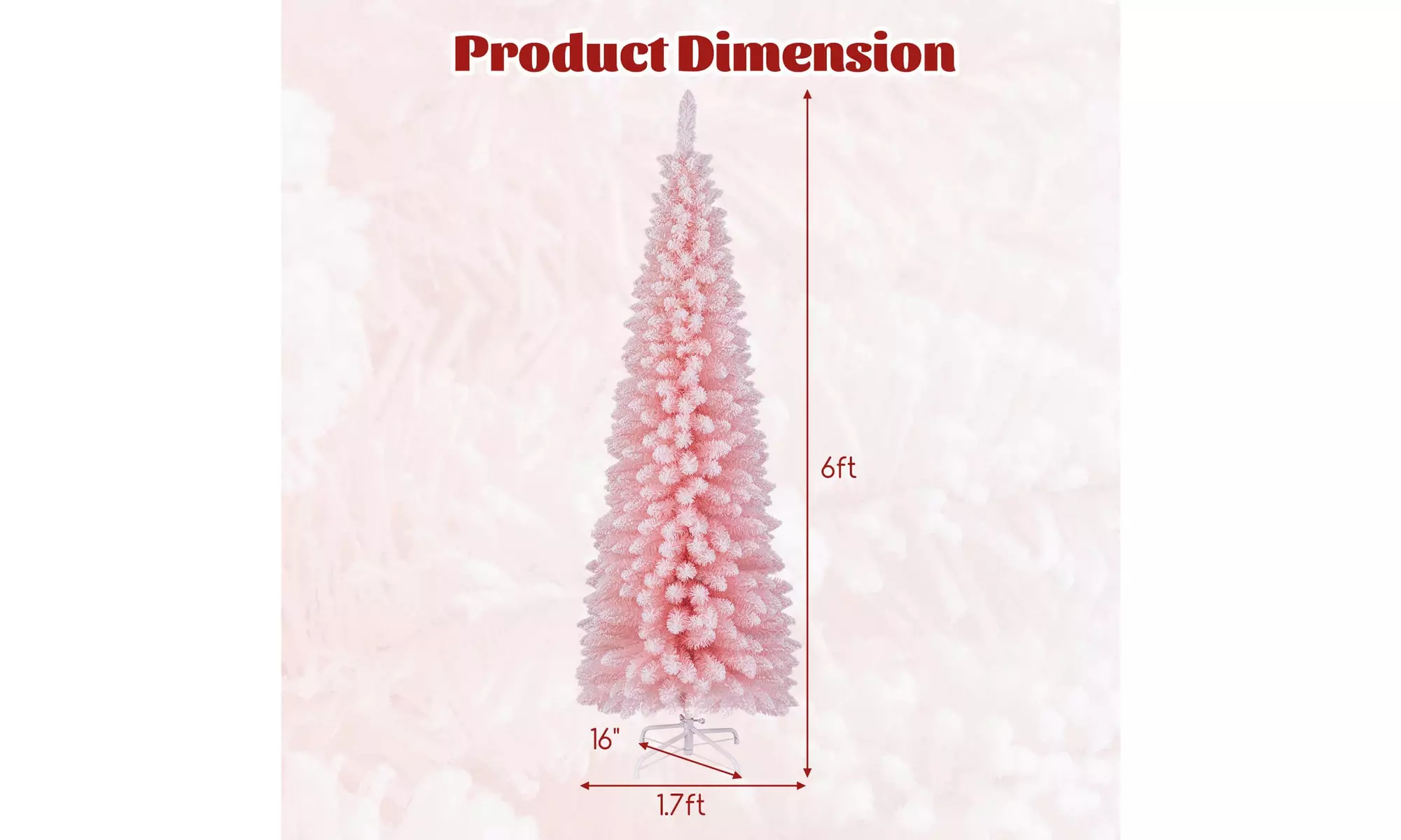 Costway 5/6/7/8 FT Artificial Christmas Tree with 328 Branch Tips Metal Stand