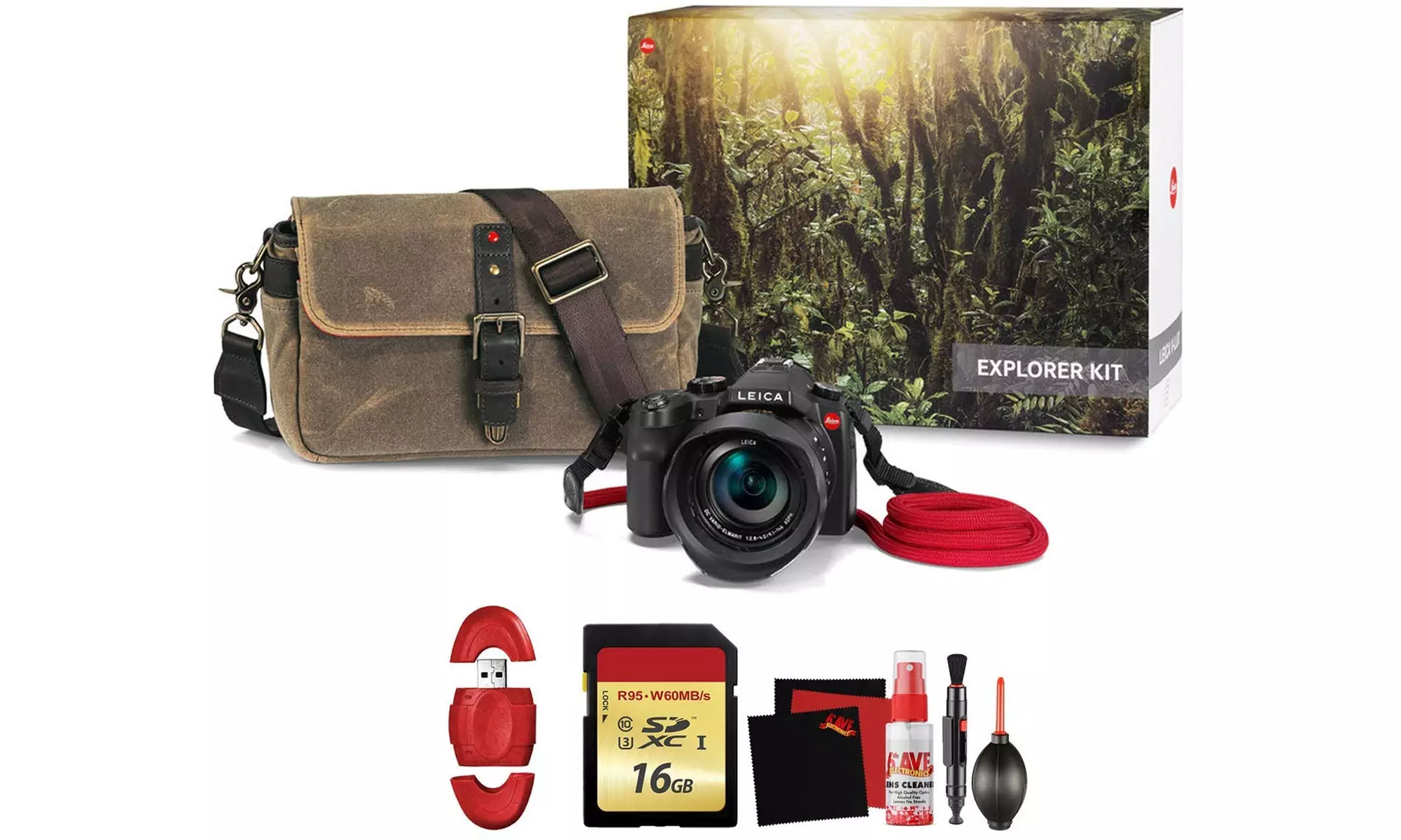 Leica V-LUX Typ 114 Digital Camera Explorer Kit with Memory Card and Cleaning  - Primary Image