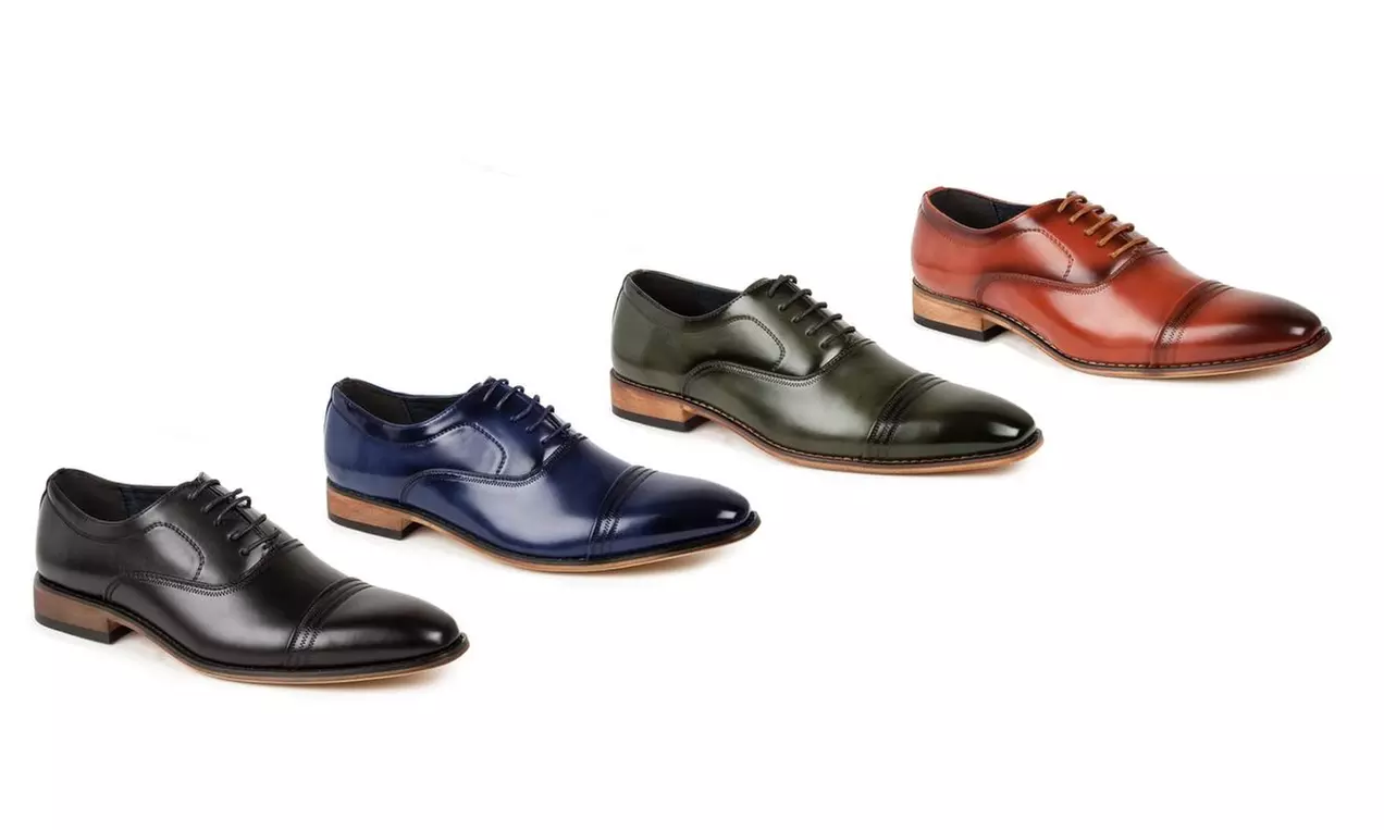 Gino Vitale Men's Milano Cap Toe Lace-up Dress Shoes - Primary Image