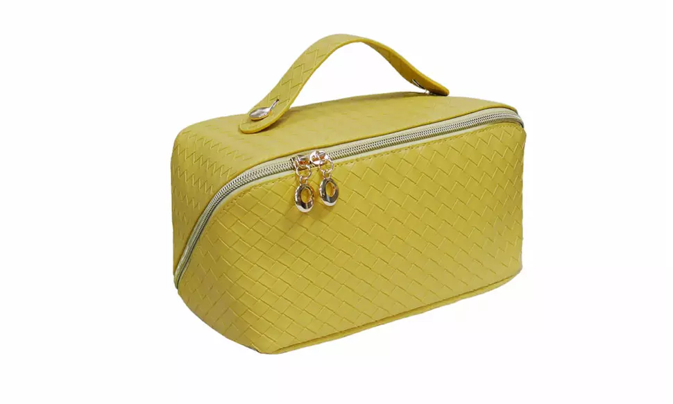 Large Capacity Lay Flat Makeup Bag Travel Cosmetic Bag Multifunctional Storage