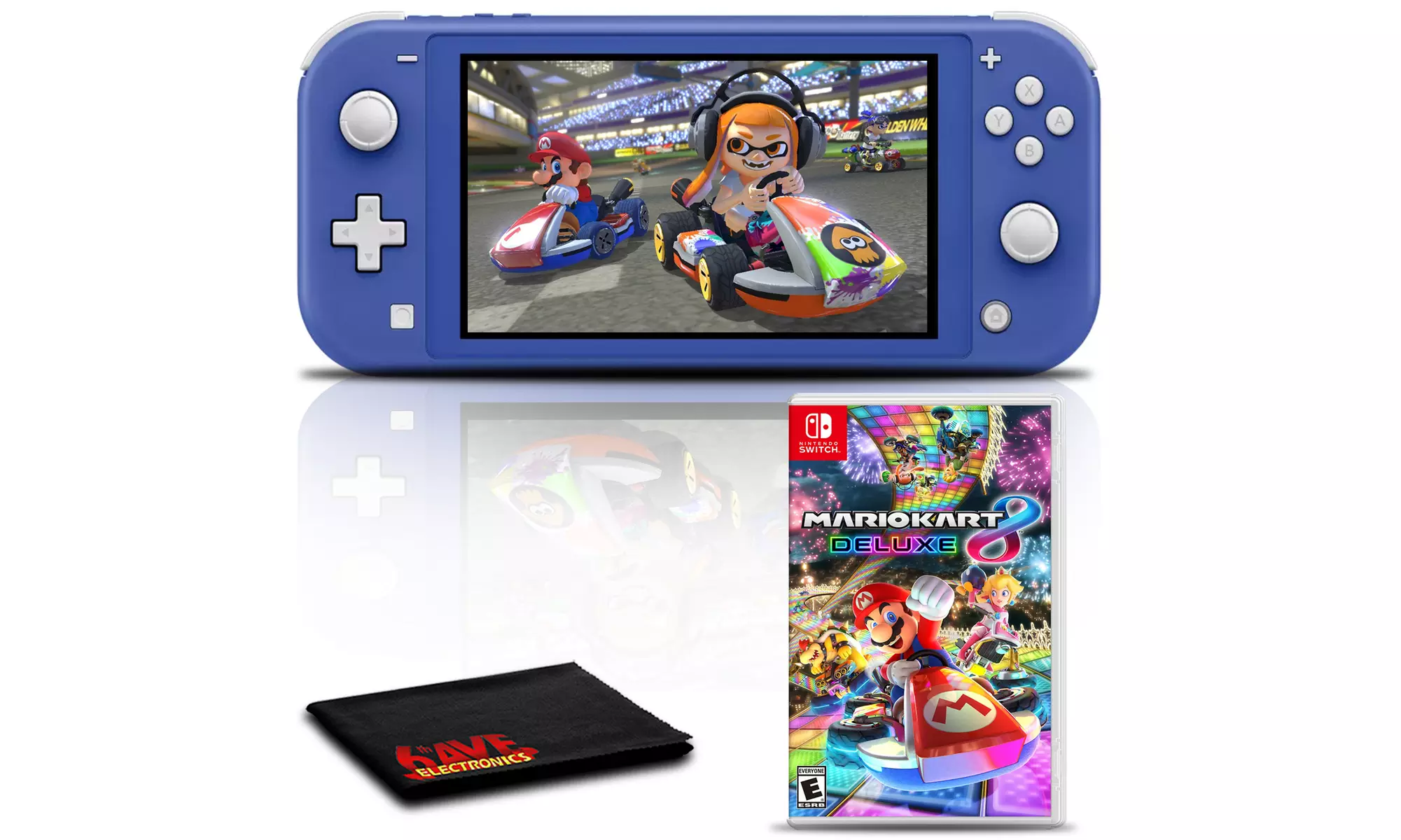 Nintendo Switch 32GB Lite Gaming Console Bundle with Mario Kart 8 Deluxe - Blue - Primary Image