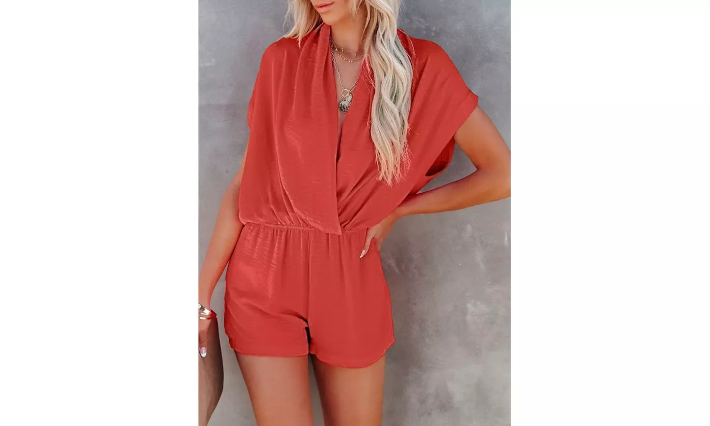 Bohuma Women's Deep V-Neck Romper S-2X