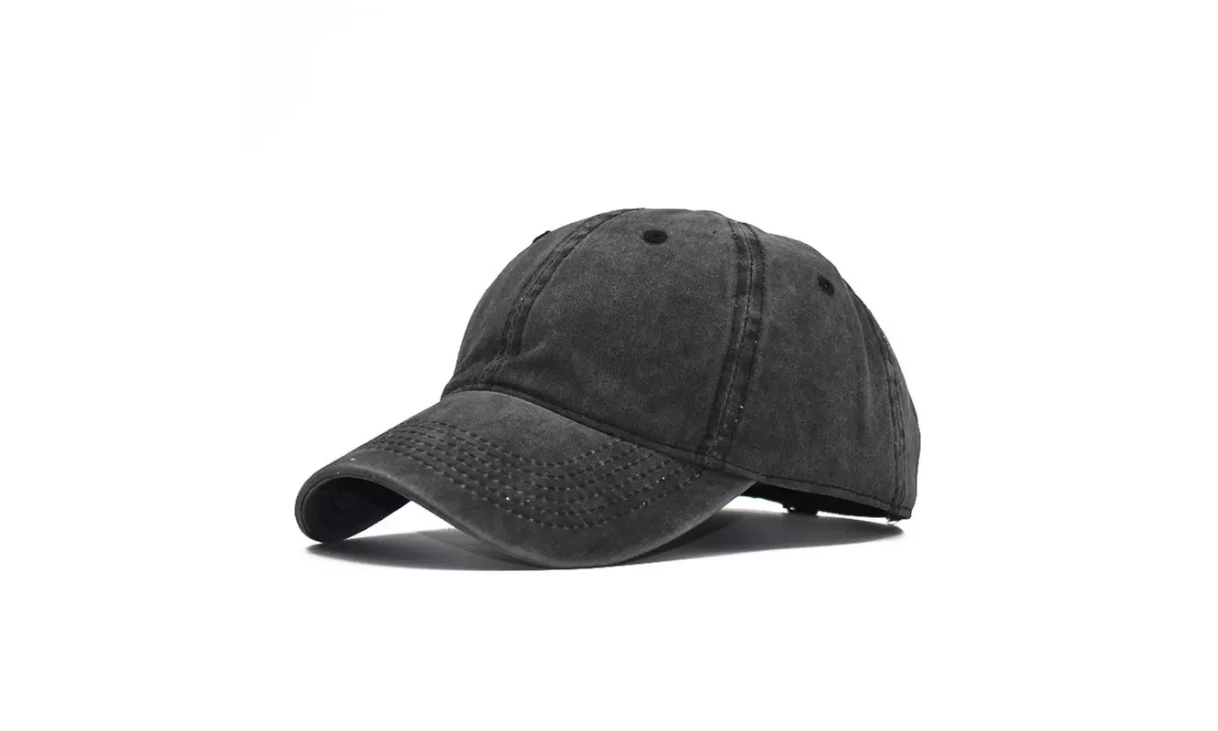 Vintage Washed Distressed Baseball Cap Adjustable Dad-Hat