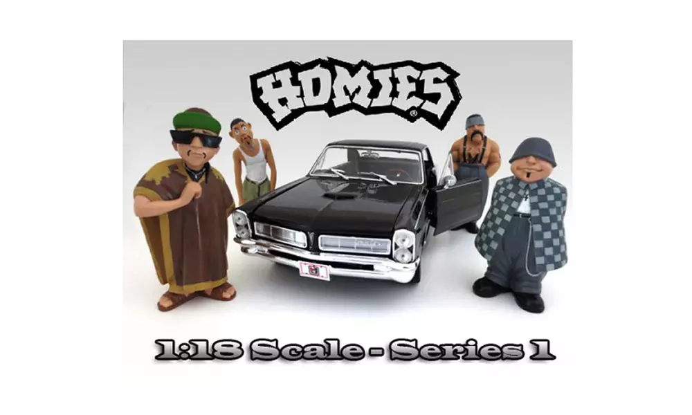 "Homies" Figure Set of 4pc For 1:18 Scale Diecast Model Cars by American Diorama - Primary Image