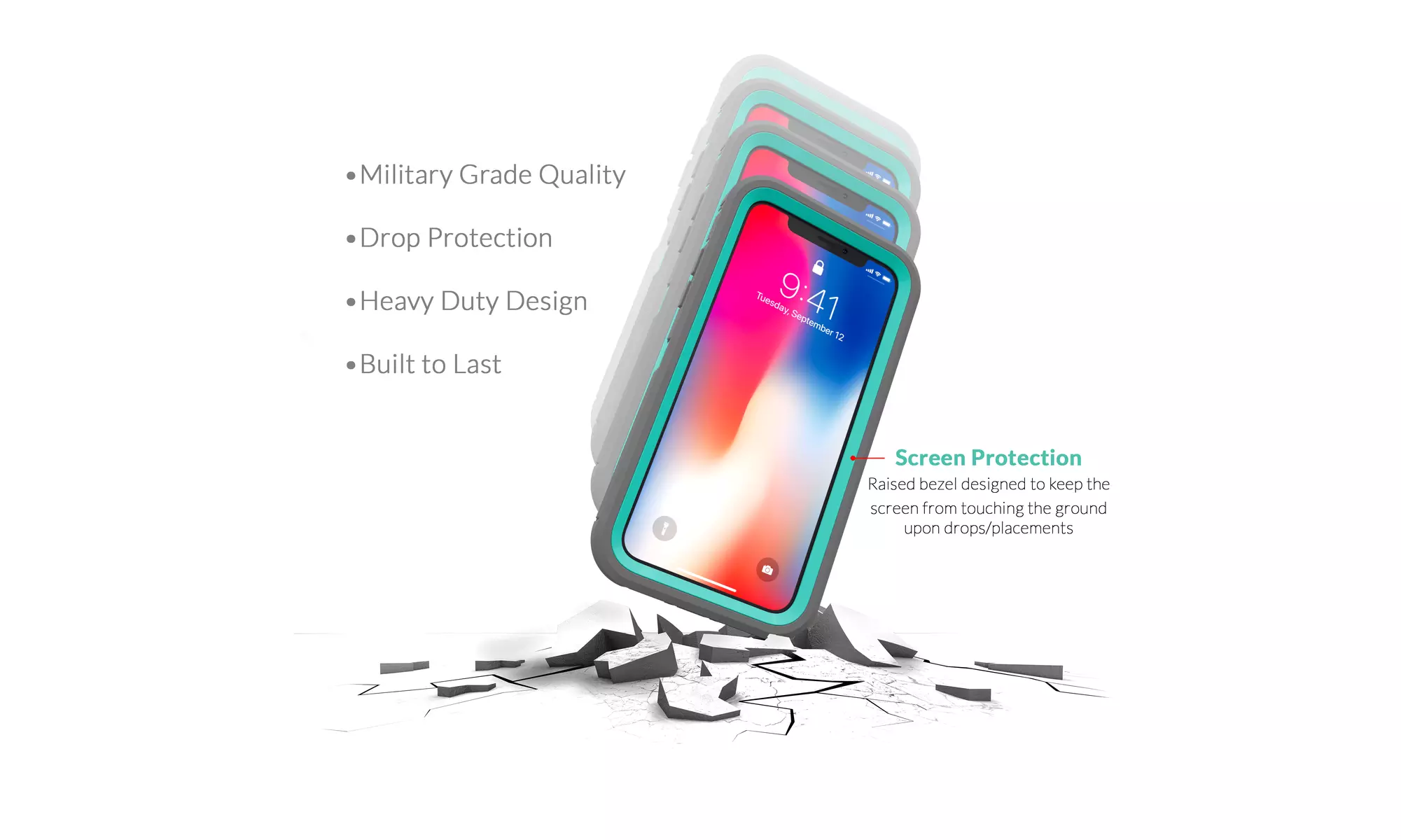 Apple iPhone 10 X / XS / MAX / XR Protective Shockproof Hybrid Defender Case - Second Medium
