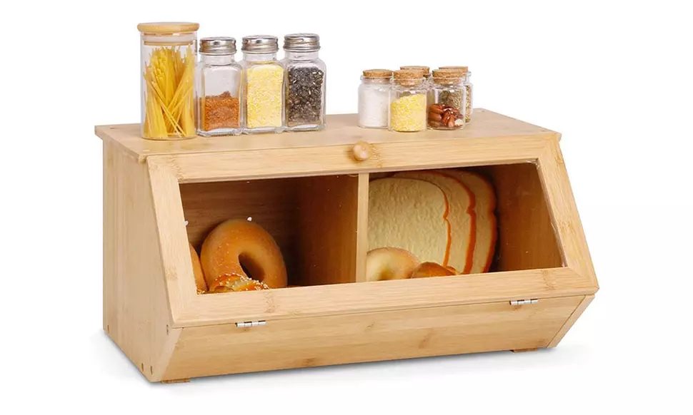 Bamboo Stackable Bread Box For Kitchen Counter - Second Medium