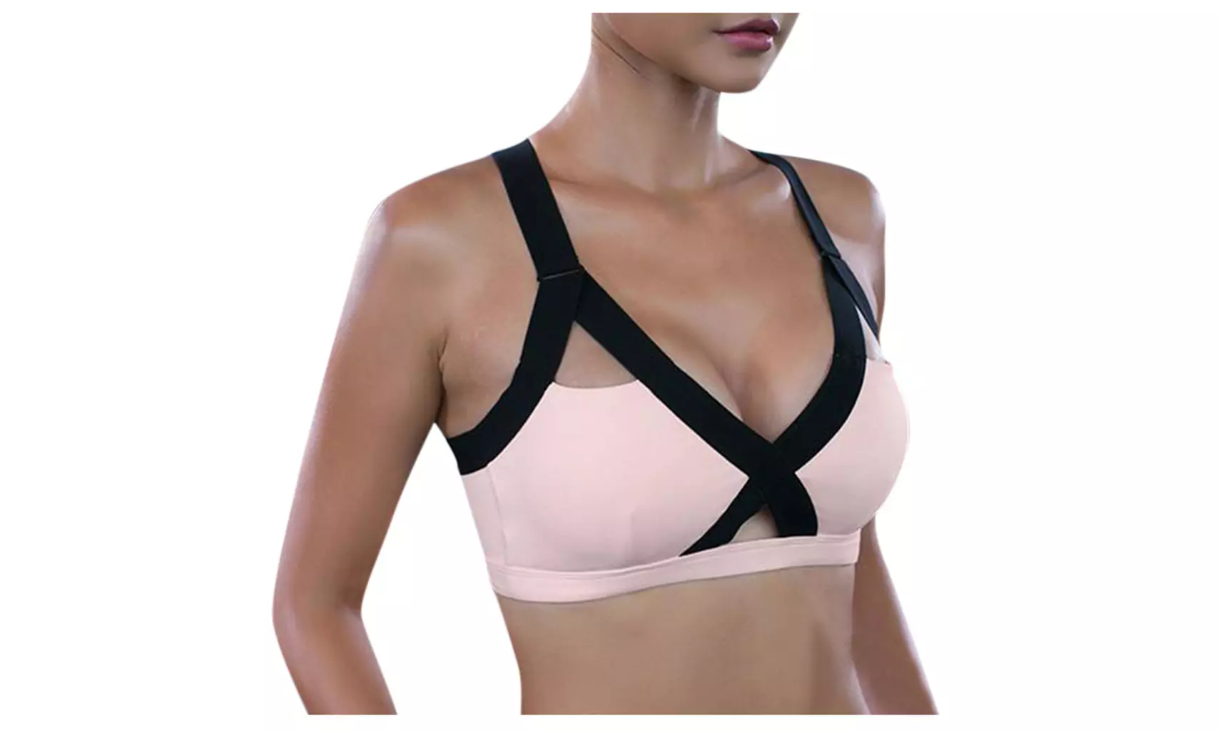 Enlarged Bra Front Cross Hollow-out Sports Bra Vest Tops Yoga Fitness Underwear - Primary Image