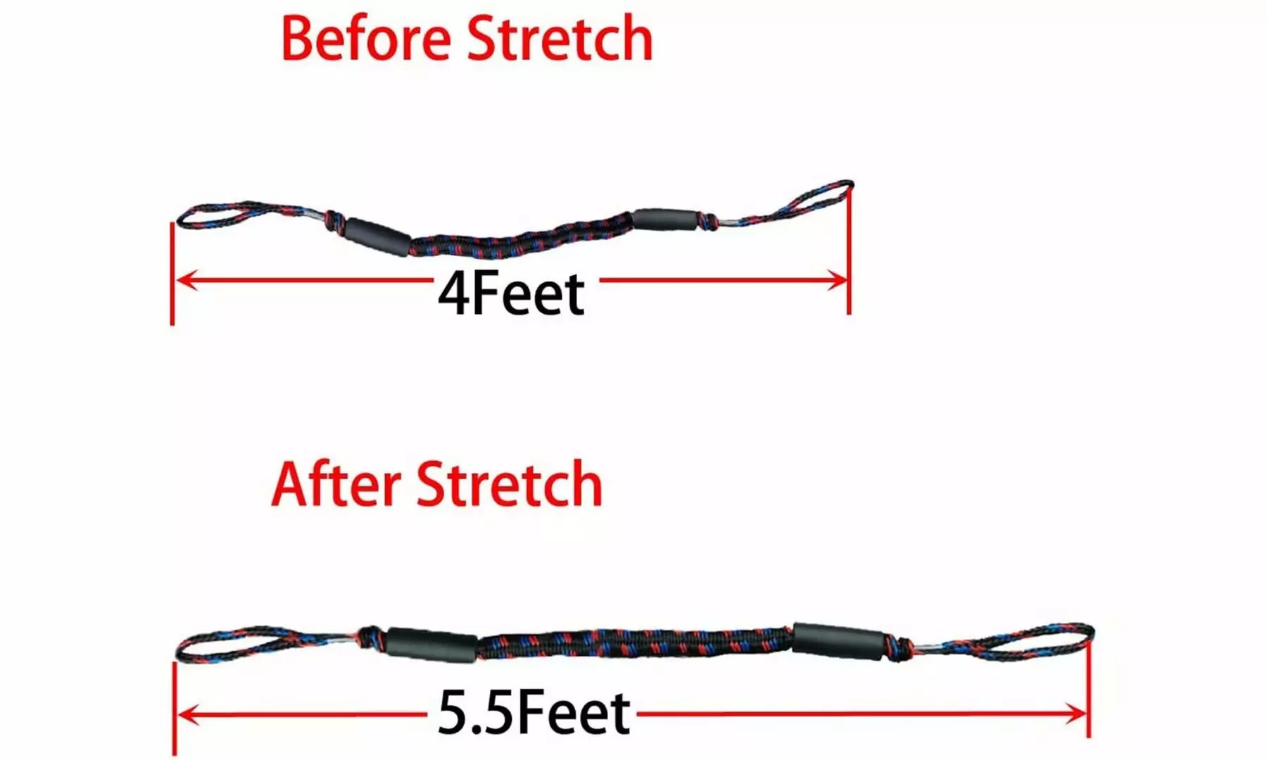 4 Pack Boat Dock Lines Bungee Docking Rope Mooring Rope Bungee Shock Cords