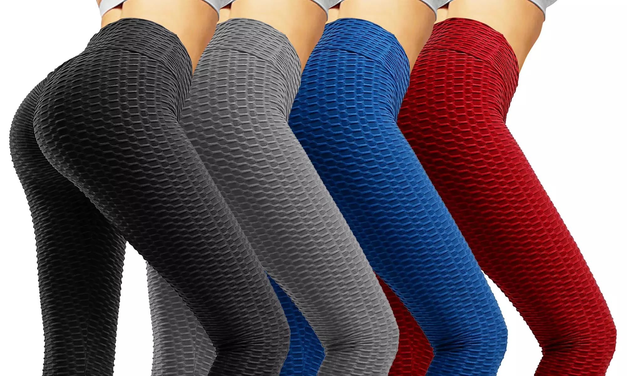 Women's Ruched High-Waist Leggings for Tummy Control & Yoga - Primary Image