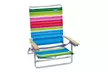 RIO Beach Classic 5-Position Lay Flat Beach Chair - Beach Club Stripes - Second Medium