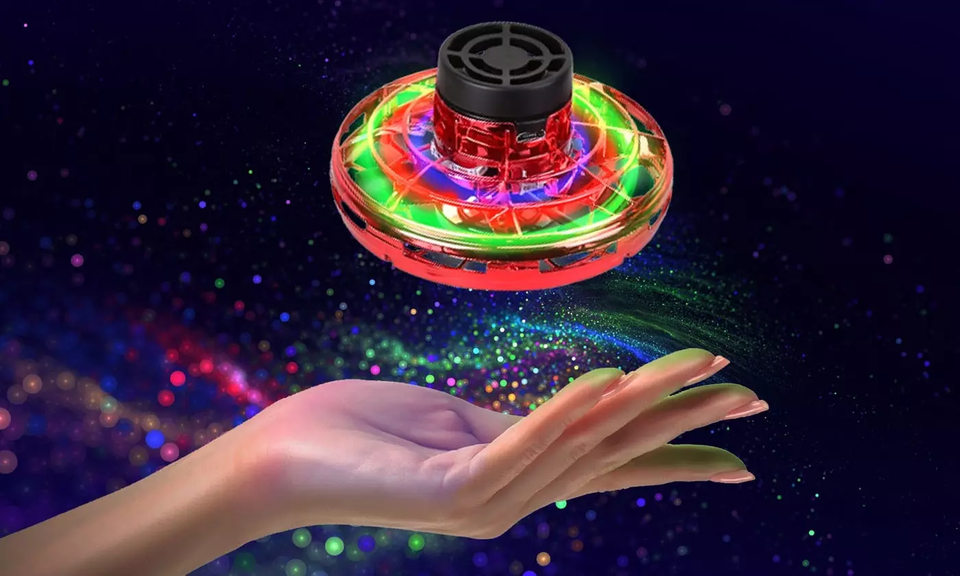 iMounTEK LED Flying Spinner Toy Hand-Controlled 360- Degree Mini UFO Drone - Primary Image