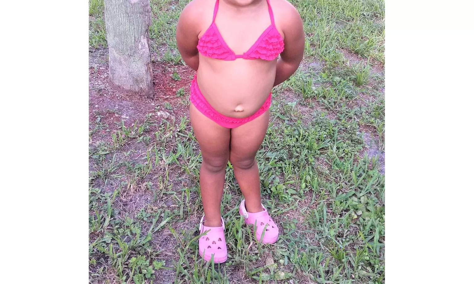 Girls' 2 Piece Ruffle Swimsuit - Primary Image