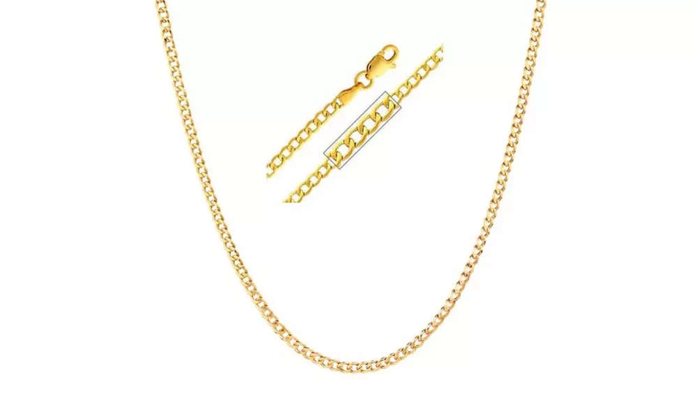 Solid 14k Yellow Gold Cuban Chain - Primary Image