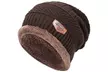 2Pack Mens Beanie Cap Warm Winter Hat Fleece Lined Knit Beanie Hat Beanie  - Second Medium