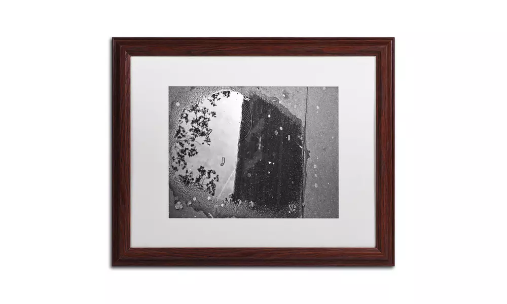 Yale Gurney 'Butts Building Reflection' Matted Wood Framed Art - Second Medium