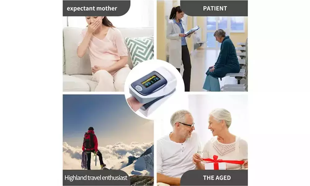 Mini Portable Fingertip Blood Pulse Oximeters Oxygen Monitor - Second Medium