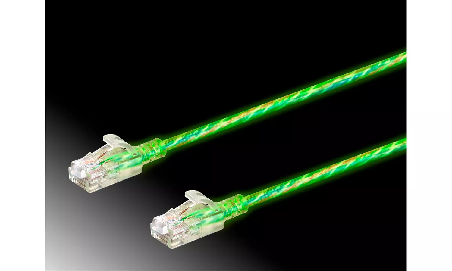 SlimRun Cat6 Glow in the Dark Ethernet Cable, RJ45, 550MHz, 28AWG 50ft, Glow - Primary Image