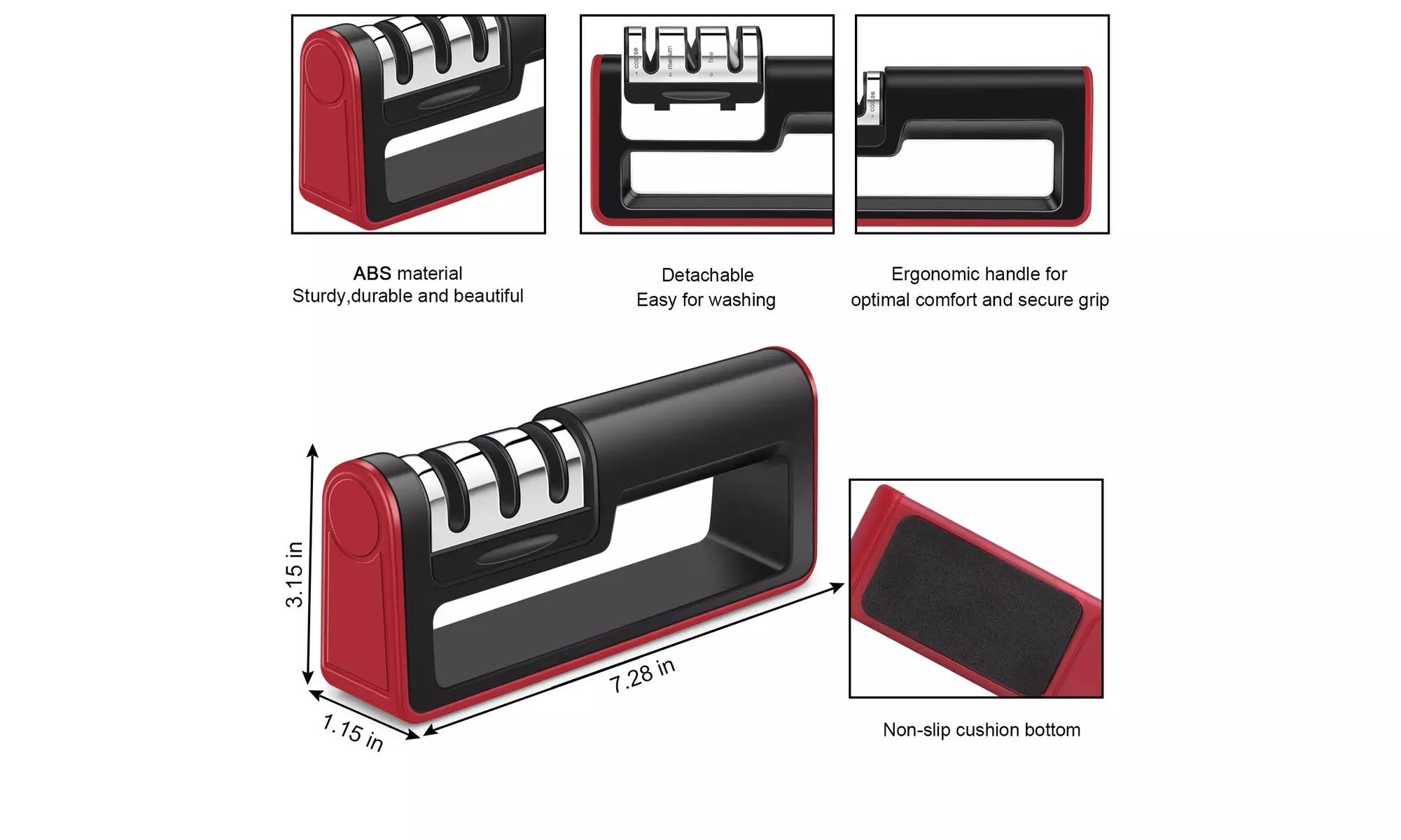Knife Sharpener Professional Ceramic Tungsten Kitchen Sharpening System Tool