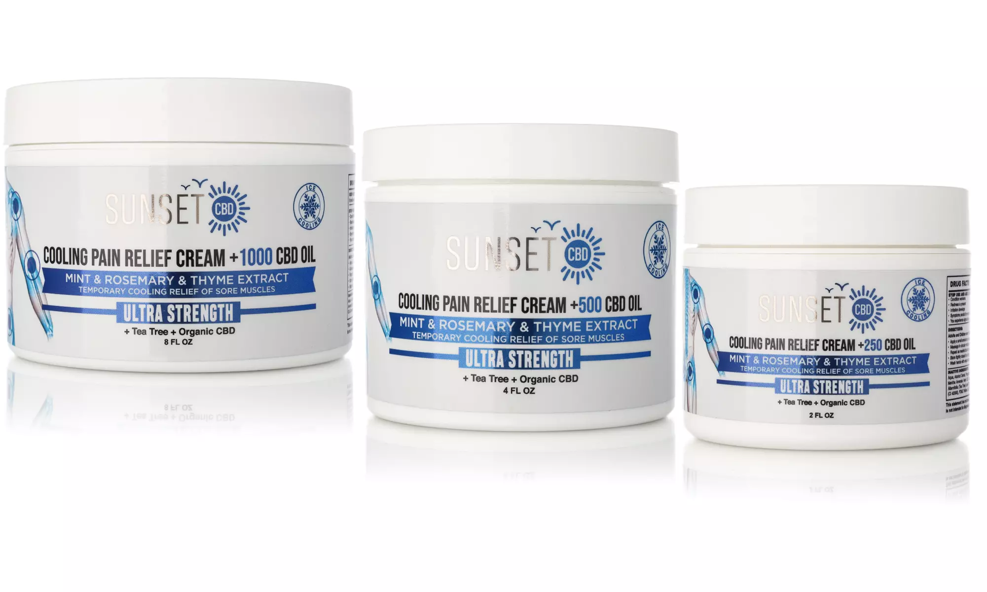 Sunset CBD Pain Relief Cream with Organic CBD & Menthol