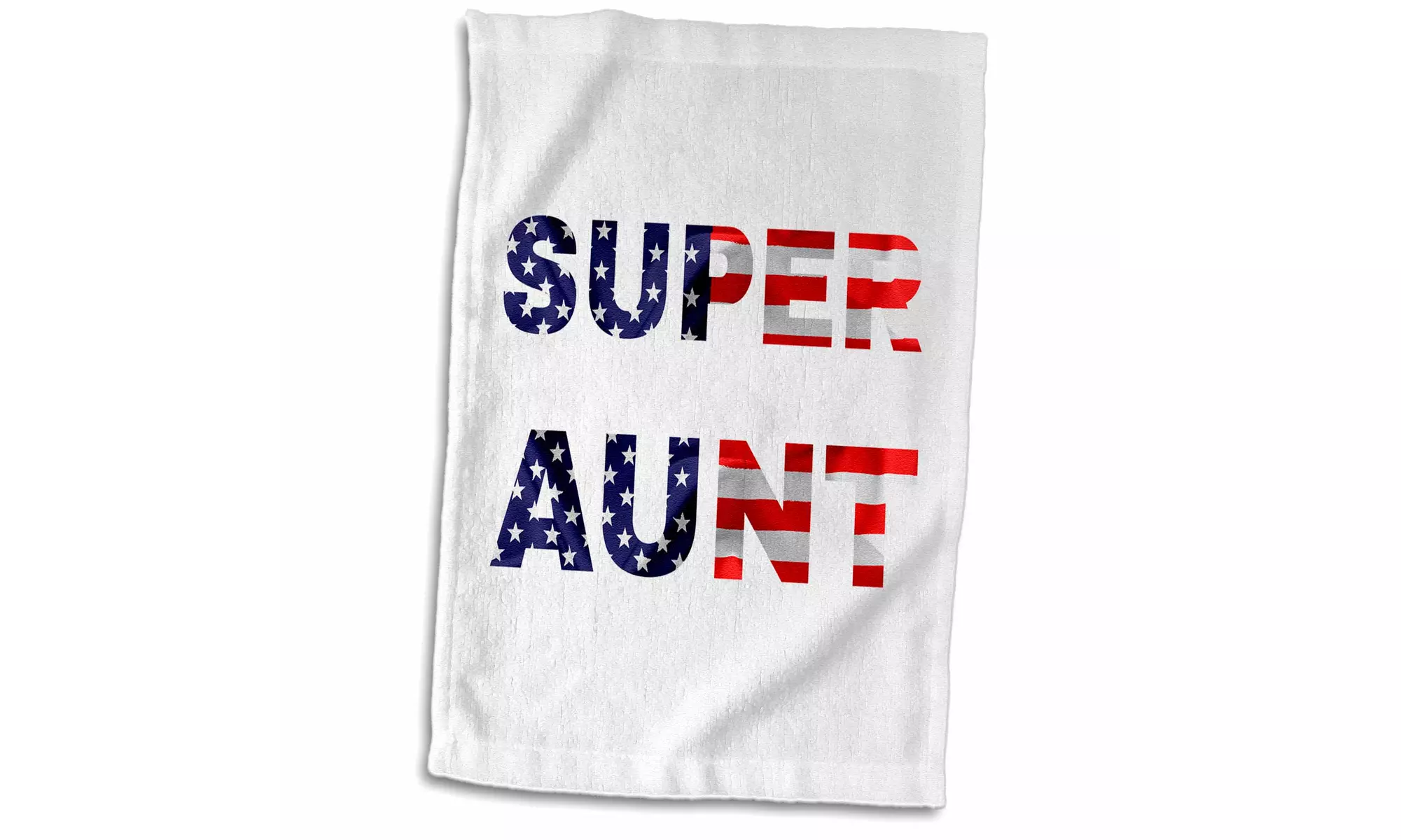  Towel - American Flag family design - Super Aunt on white background - 15 by 22 - Primary Image