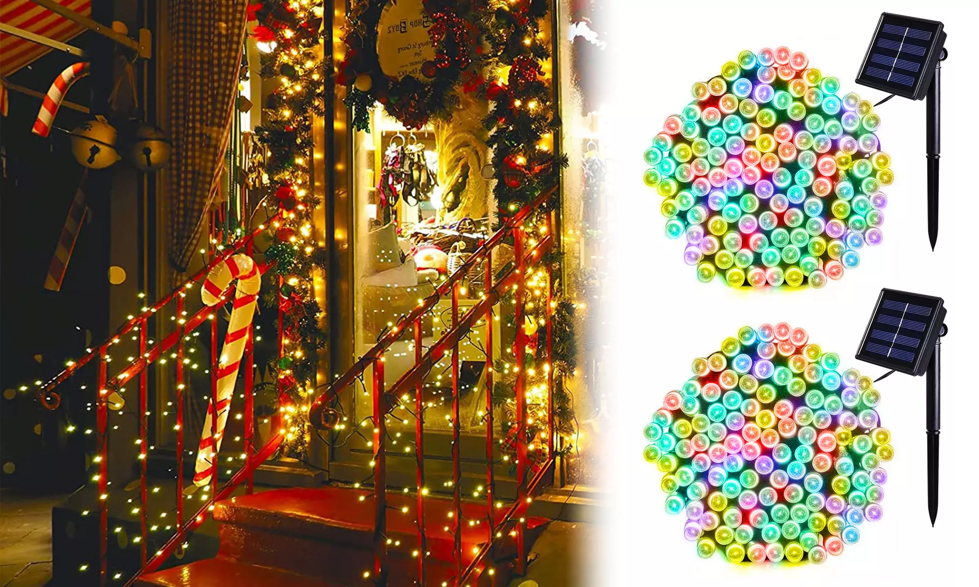200LED Solar String Lights 72Ft Christmas Lights Outdoor Christmas Decorations