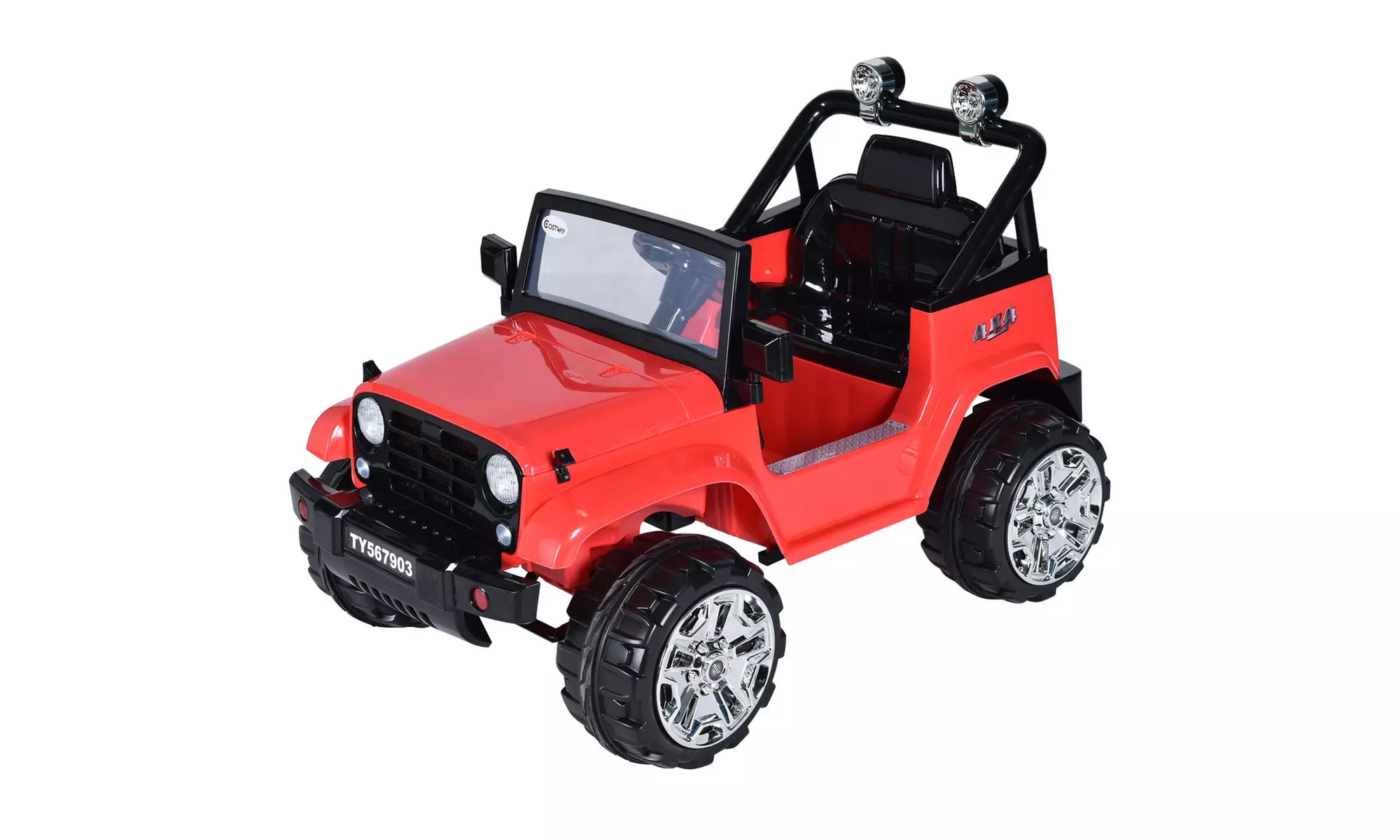12V Kids Ride on Truck Jeep Car RC Remote Control w/ LED Lights Music MP3 - Primary Image