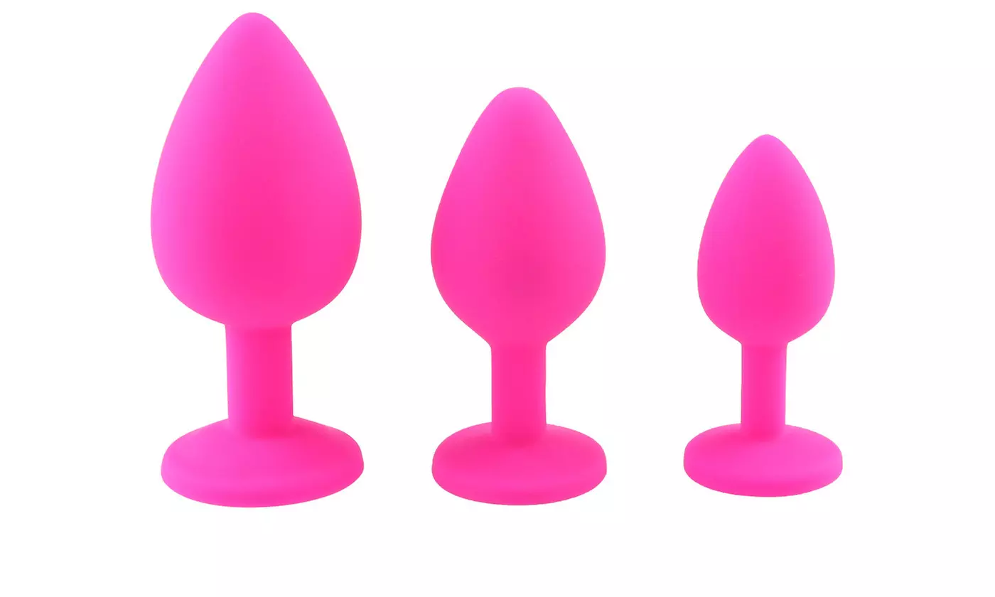 3Pc/Set Silicone Diamond Anal Plug Soft Massager Jewelry Anal Sex Toys Trainer