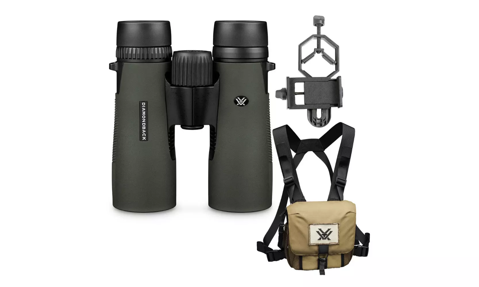 Vortex 8x42 Diamondback HD Roof Prism Binoculars with Glasspak & Phone Adapter - Primary Image