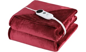 Electric Heated Blanket Throw 50"x 60", Double-Layer Flannel