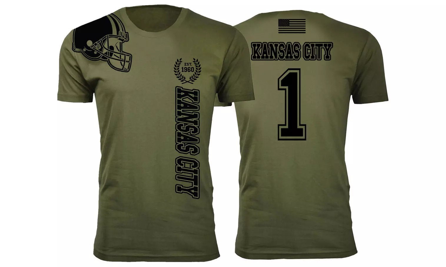 Men's Home of The Brave Football T-Shirts (Extended Sizes Available)