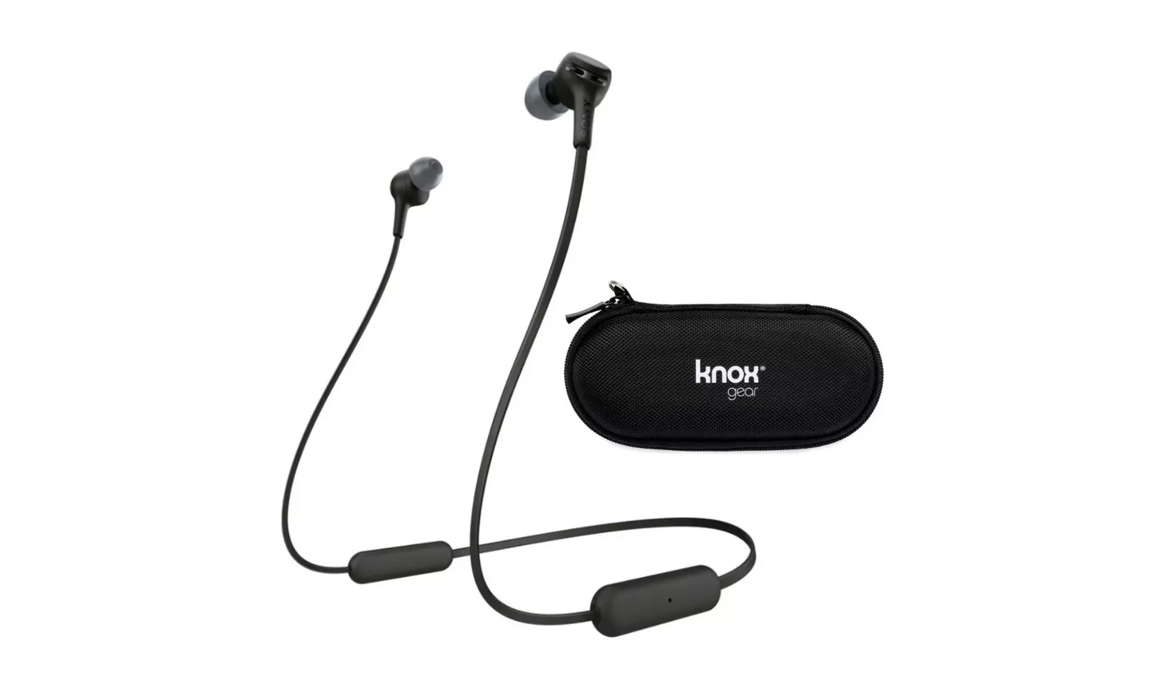 Sony WI-XB400 Extra Bass Wireless In-Ear Headphones (Black) and Case Bundle - Primary Image