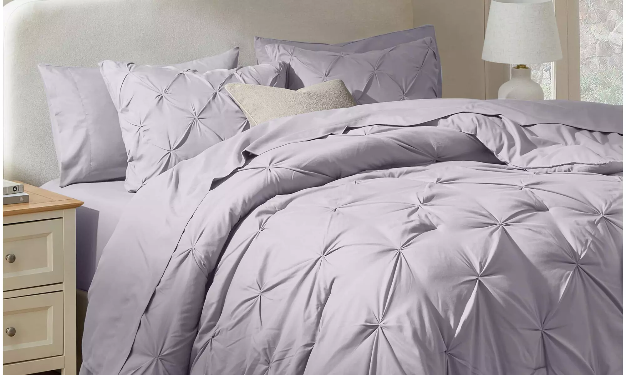 Nestl 5-7Pc Pinch Pleat  Bed in a Bag Set