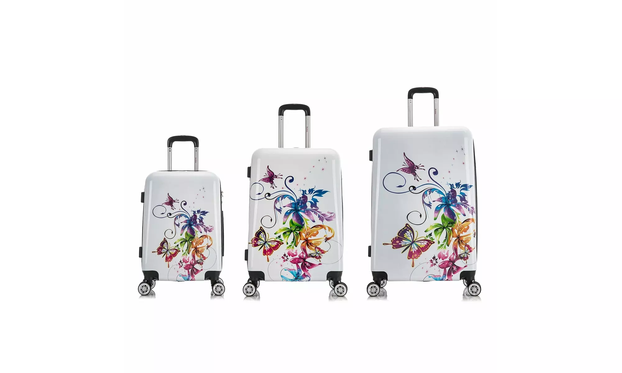 InUSA PRINTS Lightweight Hardside Spinner 3 Piece Set 20'',24'',28'' inch